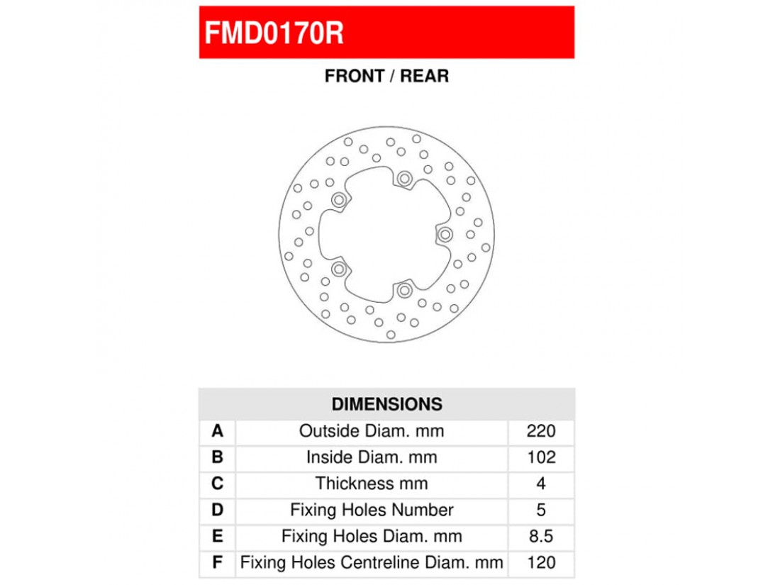 FERODO FMD0170R FOR APRILIA SCARABEO 200cc LIGHT